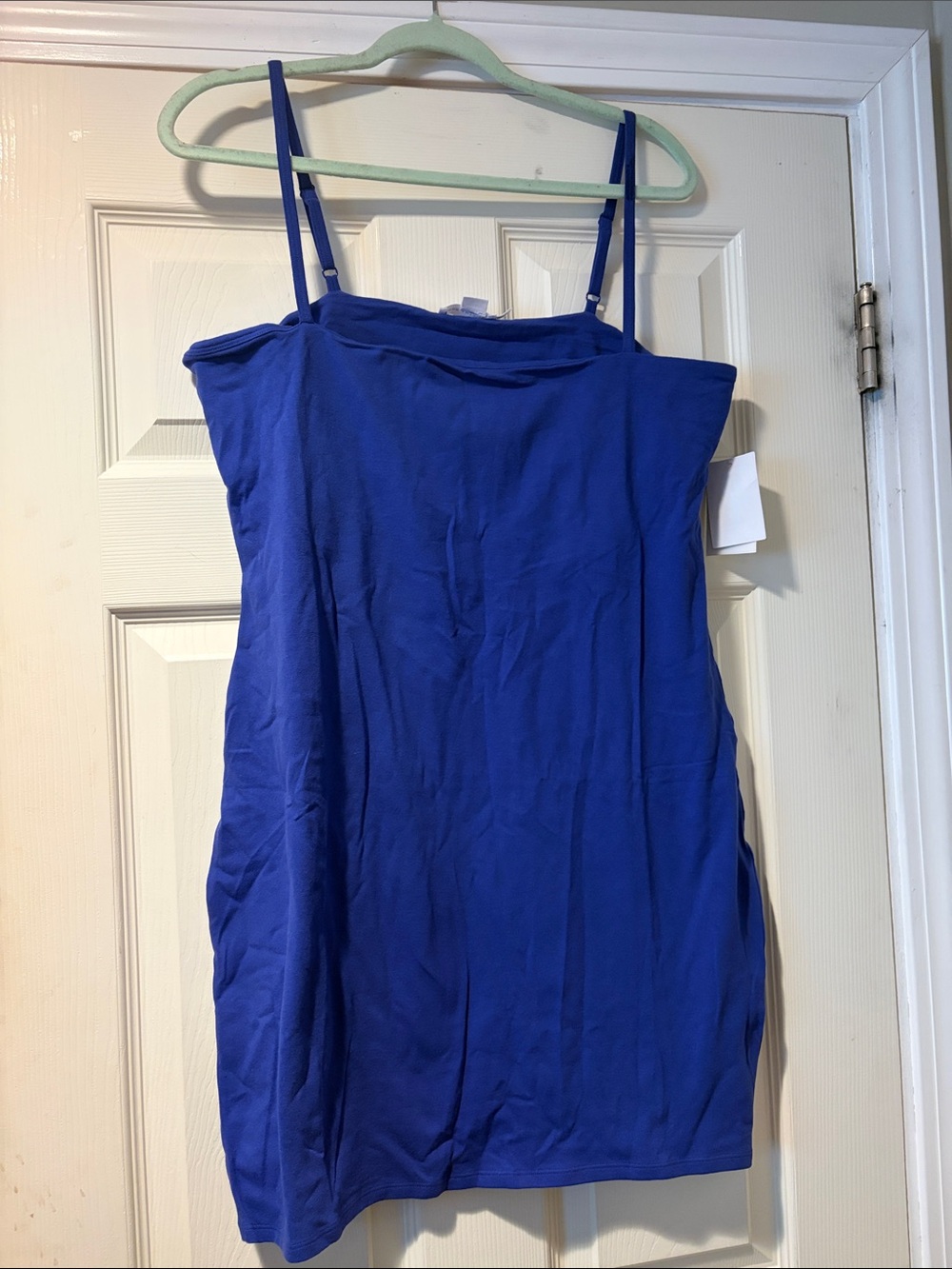 Good American Thin Strap Mini Dress in Capri Blue 2X